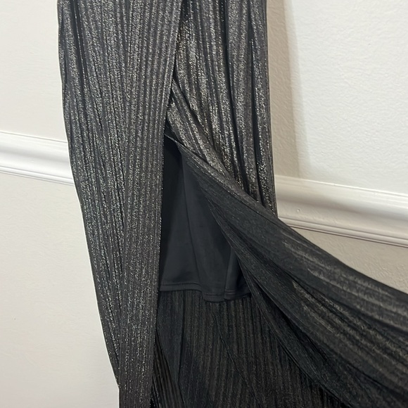 BCBGeneration Sleeveless maxi dress black with silver sparkles. - Picture 5 of 9